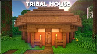 Minecraft How to Build a Tribal House amp Firepit Tutorial 2020 [upl. by Tiossem942]