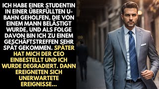 quotIm UBahn habe ich einer Studentin geholfen die von einem Mann belästigt wurde Ich habe sie [upl. by Enelear]