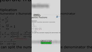 Simplifying Algebraic Fractions Splitting Numerators amp Keeping Denominators Math Tutorial [upl. by Kym521]