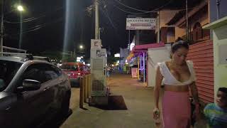 WALKING through JACÓ COSTA RICA strip at night  WALK TOUR [upl. by Novaj]