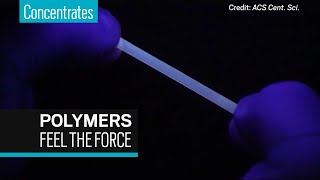 Stretchy polymer lights up under stress [upl. by Mannes]