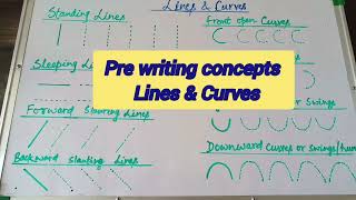 Lines amp Curves  Standing line  Sleeping lines Slanting lines Basic strokes Prewriting skills [upl. by Egnalos]