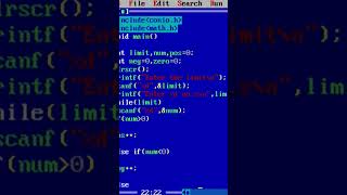 Write a C program to display count of positive negative and zero in N numbers cprograms shorts [upl. by Gael796]