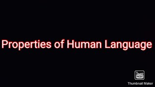 Displacement Arbitrariness Cultural Transmission ProductivityDuality Linguistics BS English 1st [upl. by Meil]