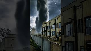 Tornado touches down on the construction site terribletornado weatherevent weather [upl. by Adnaram404]