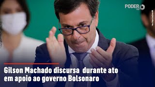 Gilson Machado discursa durante ato em apoio ao governo Bolsonaro [upl. by Atiuqad]