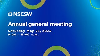 61st Annual General Meeting of the Nova Scotia College of Social Workers [upl. by Shandie]