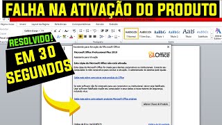 Falha na Ativação do Produto Microsoft Office Word Excel Powerpoint  Sem Programa [upl. by Quiteria]