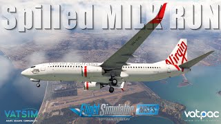 MSFS LIVE  Vatsim Event  Vectored Off The Approach  PMDG 737800 Full Flight  YMHB  YMML [upl. by Inilahs89]