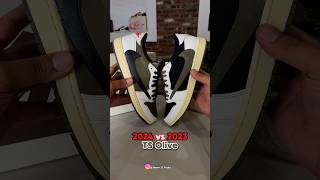 Which pair of aj1 low Travis Scott Olive do you think looks better 2023 or 2024 [upl. by Nnairb943]