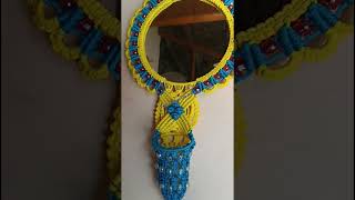 Macrame mirror  round shape  macrame new design [upl. by Adnolaj407]