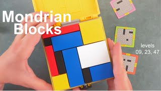 Watch 3 levels of packing the pieces to build a Mondrian like picture in Mondrian Blocks puzzle [upl. by Adnahsar]