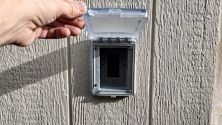 How to Install a Weatherproof Outlet Box [upl. by Lannie430]