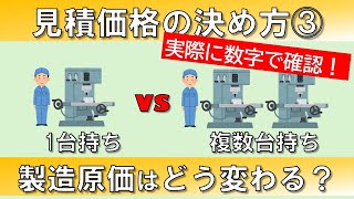 【見積価格の決め方③】1台持ちor複数台持ち。製造原価はどう変わる？ [upl. by Sualkcin]