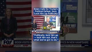 Biden Calls for Trumps Political Defeat Says ‘Lock Him Up Politically’ Biden Trump 2024Election [upl. by Ainimre]