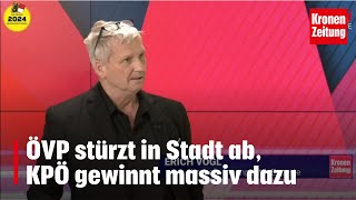 Erste Trends ÖVP stürzt in Stadt Salzburg ab KPÖ gewinnt massiv dazu  kronetv NEWS [upl. by Eelrihs878]