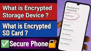 What is Encrypt Device amp Encrypt SD Card on android mobileHow to use Encryption [upl. by Jemimah]