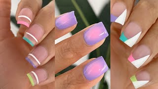 HOW TO EASY SUMMER NAIL DESIGNS 2023  diy summer nail art tutorial and nail inspo [upl. by Gloriana]