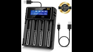 LCD Display 4 Bay Intelligent Universal Battery Charger [upl. by Suellen]