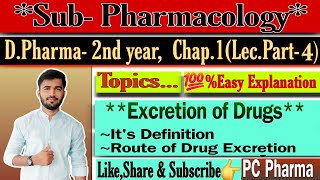 quotSubPharmacology Dpharma 2nd yearquot Part 4 video lecturequotGeneral Pharmacologyquot PCPharma9651 [upl. by Huesman]