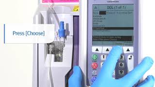 How to power on the Plum 360 infusion system choose a Clinical Care Area CCA and program an infusio [upl. by Ynnob259]