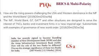 GS 2  PSIR VALUE ADDITION  EPW  BRICS amp Multipolarity [upl. by Nerac]