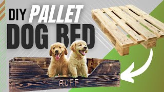 DIY Dog Bed with Wooden Pallets [upl. by Dorrehs462]