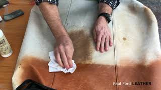 How To Prep Dyed Non Pigmented Leather [upl. by Amapuna]