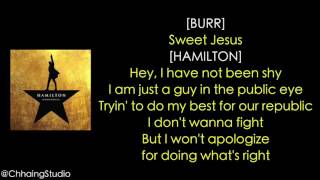 43 Hamilton Your Obedient Servant MUSIC LYRICS [upl. by Dorrehs]