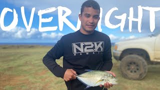 Overnighter Shoreline jigging hawaii fishing 2020 [upl. by Halimeda]