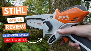 The BEST Mini Chainsaw Stihl GTA 26 Mini Chainsaw Review After 1 Year [upl. by Haem]