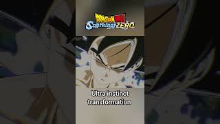 Dragon Ball Sparking Zero Ultra instinct transformation dragonballsparkingzero [upl. by Utica925]