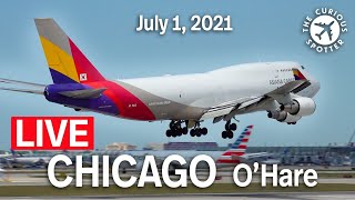 🔴 LIVE plane spotting at CHICAGO OHare Airport ORD on July 1 2021 ATC included [upl. by Jenica]