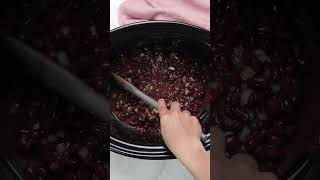 Easy Vegan Slow Cooker Cuban Black Beans  Frijoles Negro Cubanos shorts [upl. by Kafka137]