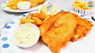 Easy Crispy Fish and Chips Recipe No Beer  Homemade Tartar Sauce Recipe [upl. by Radcliffe561]