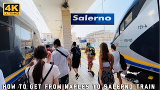 How To Get From Naples to Salerno Train 🚆 ITALY [upl. by Llenod]