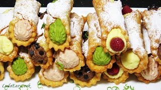 ☀КАННОЛИ☀ итальянские вафельные трубочки с кремом Homemade Cannoli Recipe [upl. by Abbe]