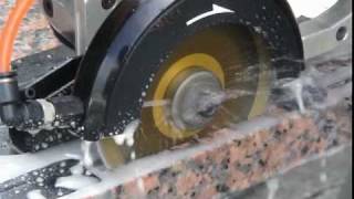 GPW227 Wet Air Circular Saw for Granite Stone [upl. by Nnylatsyrk]