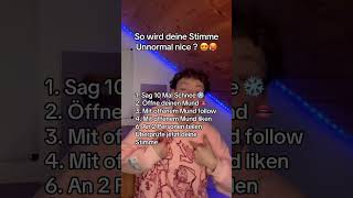 So wird dein stimme unnormal nice foryou youtubeshorts goviral noctan [upl. by Alleunam104]