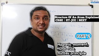 Structure Of An Atom Magnetic momentHunds rule Aufbau principle  CBSE  IITJEE  NEET BITSAT [upl. by Arratal]