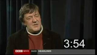 BBC News  Stephen Fry 5 minutes 130409 [upl. by Avrit39]