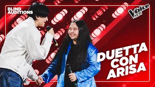 Annamaria e Arisa duettano con “Amor Mio” di Mina  The Voice Kids 3 Blind Auditions [upl. by Eimile]