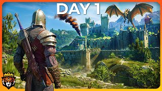 DAY 1 First Look at this NEW Medieval Survival Game [upl. by Yderf]