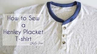 How to Sew a Henley Placket [upl. by Ernald]