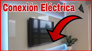 Como hacer la conexión 🔌 Eléctrica de una Facia para TV en Gypsum Board  Mueble Flotante para TV [upl. by Flem]