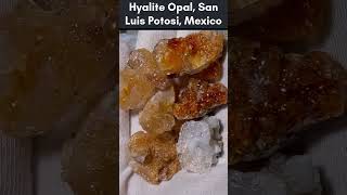 One of My Favorite Things About Hyalite Opal  minerals gems opal hyalite fluorescent facts [upl. by Lamej]