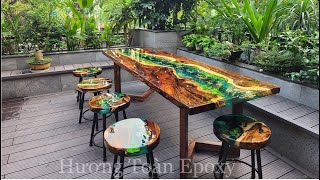 Koi Fish Table Of Epoxy And Wood Part 2 [upl. by Onifur393]