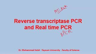 Reverse transcriptase PCR and Real time PCR [upl. by Ahsineg]