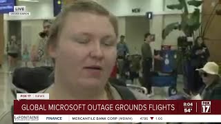 8A  Major Microsoft outage grounds flights impacts communications around US [upl. by Rother]