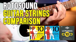 Rotosound Electric Guitar Strings Comparison [upl. by Tod]